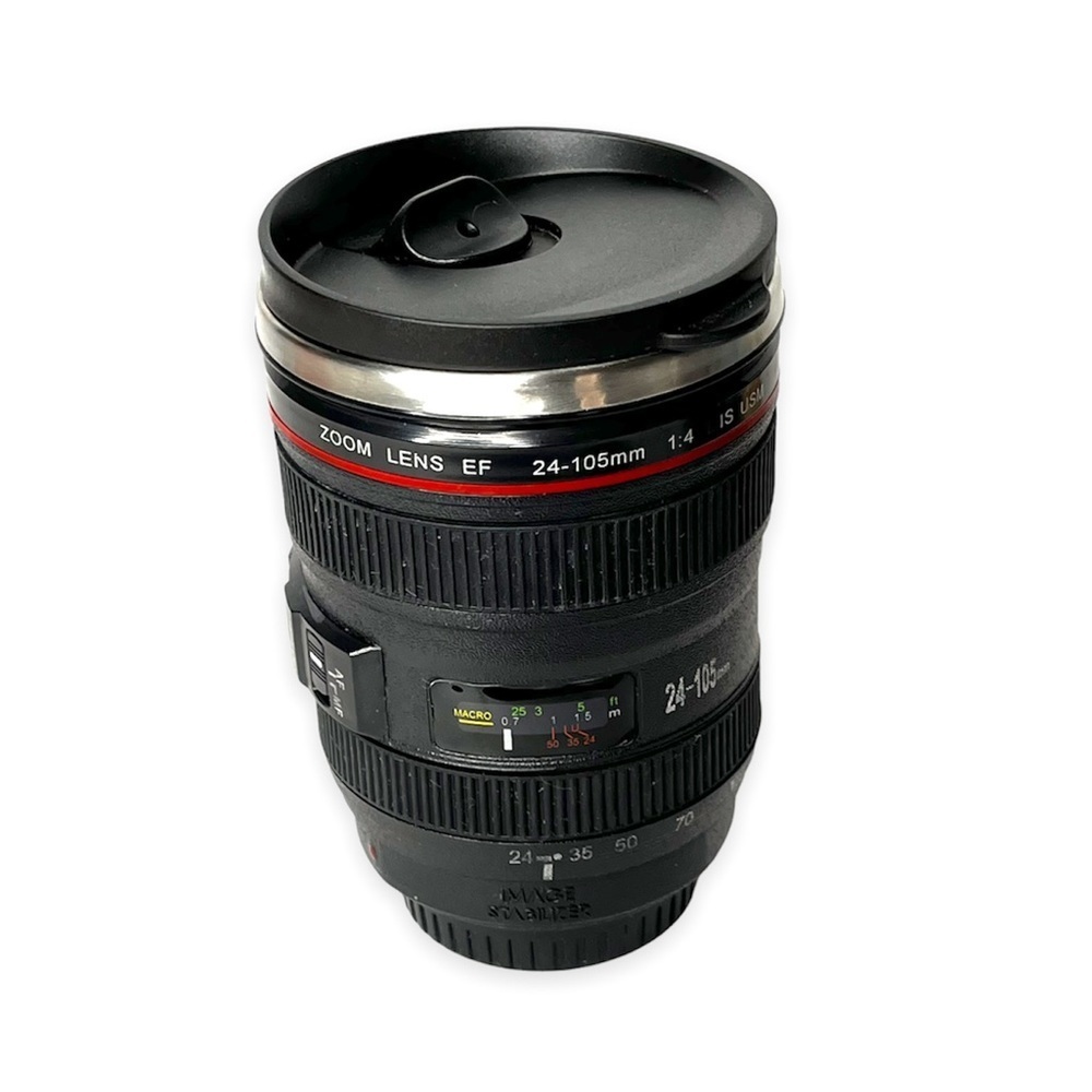 SLR Camera Lens Travel Mug Camera Lens‎ Coffee 12 oz. Mug with Lid